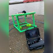 An ROV, or remotely operated vehicle, made by a Gorleston father and son.