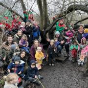 Staff, parents and pupils at the Early Years Provision on Beccles Common