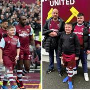 Jenson Baldry of Worlingham was the mascot for his favourite player Michail Antonio on Sunday