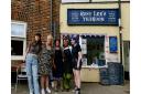 Caroline and four of her former staff outside the tearoom before it's closure. Left to right: Kayla Pennell, Dorothy Matthews, Caroline Dwen, Sabrina Pennell, Tazmin Pennell.