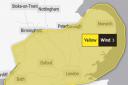A yellow weather warning is in place for gusty winds across Norfolk.