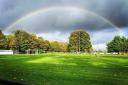 College Meadow in Beccles, under a rainbow, is set to hold events next weekend to support the NHS and the Teenage Cancer Trust.