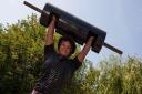 Andrea Thompson from Melton training for her World Record log lift