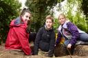 Students from the Waveney Valley take part in a schools archaeology event at Blythburgh.
Jessica Grant, Henry Pitcher and Ellie-Mae O'Sullivan.