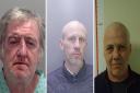 Richard Reynolds, Phillip Emery and Gerry Sargeant are among those hunted by police in Suffolk