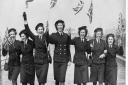 I just love these two pictures of my (3rd from Right)  Mum (Joyce Green nee Bradford) celebrating VE Day in Blackpool with her colleagues in the WRNS. Joyce is now 92 and lives in Felixstowe. 
 
Jackie Parker