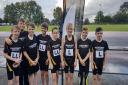 Waveney Valley AC's U13 boys team following Sunday's East Anglian League final. From left, Finn Howes, Ethan Hodds, Jack Gooch, Vaughan Beckham, Ben Cone, Joel Burgess, Seth Frankland, Nathan Littlejohns (missing William Browne). Picture: Waveney Valley A