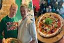 Back by popular demand for the third year, Oakfired, at the Royal Oak in Beccles, is offering Christmas dinner on a pizza. Paul Williams (left) with husband Paul Jackson