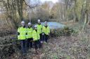 UK Power Networks staff volunteered their time to help keep Great Crested News happy at a Halesworth pond