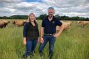 Rebecca and Stephen Mayhew at Old Hall Farm, Woodton
