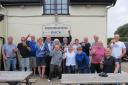 Rumbugh Buck drinkers outside the 2023 CAMRA Pub of the Year
