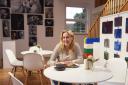 Jo Meloni, owner, in The Chapel art gallery and cafe at Barnby