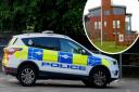 Police BMW X5 like the one involved in crash and Norfolk Constabulary headquarters