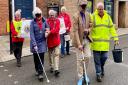 Beccles mayor Christine Wheeler was among the participants of the blind walk