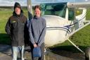 Holly Rowley-White flew without instructor Paul Young for the first time