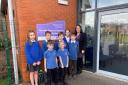 Mrs Heather Brand, Executive Headteacher with pupils from Earsham CofE Primary Academy. Picture: DNEAT