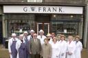 Staff pictured outside GW Frank in Wisbech in 2003