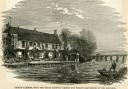 The Three Tuns on the River Yare next to the railway bridge. Copyright Norfolk County Council.