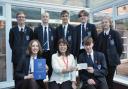 Beccles Rotary Club treasurer and junior vice president, Theresa Robinson, hands over the cheque to Sir John Leman High School.