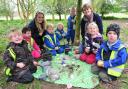 Youngsters from Stepping Stones nursery, Woodton, taking part in a forest school programme.