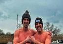Adam Bedwell (left) and Sam Riseborough (right) have been raising money doing the march Cold Water Challenge
