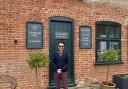 Business owner Jason Collins outside of Earsham Hall Tearoom, Norfolk