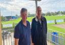 Club chairman, Jon Fuller (left) and club secretary Mick Simpson (right) pictured outside the clubhouse