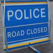 London Road is closed following a crash