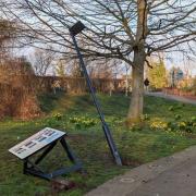 Damage was caused to the Town Park in Halesworth on March 10.