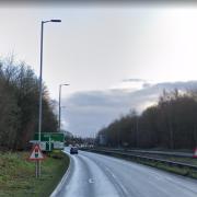 The approach to the A47/A146 junction