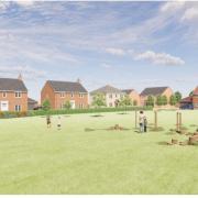 A visual impression of the scheme earmarked for land to the north of Chapel Road in Wrentham.