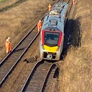 Passengers from the 7.25 am Greater Anglia service in January 2022 were evacuated as the train became stuck on the damaged line