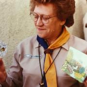Jean Woodcock on her retirement as Bungay Cub scout leader