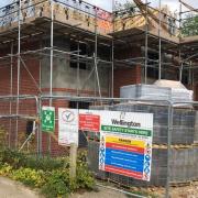 Despite the coronavirus outbreak, a key housing development at Woodside in Brampton is progressing well, thanks to the hard work and adapted working practices of Lowestoft-based Wellington Construction. Picture: East Suffolk Council Facebook