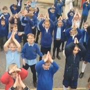 A video of pupils at Brooke Primary School has gone viral. Picture: Brooke Primary School