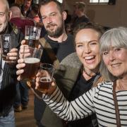 Amanda and Simon Malcolm with Craig and Helen Wilson and Alison Flower at the 1st Spring Beccles Beer Festival last year. Picture: Nick Butcher