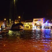 The flooded quay at Wells in December 2013. Picture: Ian Burt