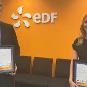 Brer Cornish and Suzanne Jones with their awards after completing their apprenticeships