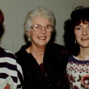 Mrs June Glennie centre, with daughters Sharon, left, and Beth, right.