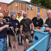 Volunteers at Beccles Lido work to get the pool ready for the public opening  after building of a new toilet block in 2018