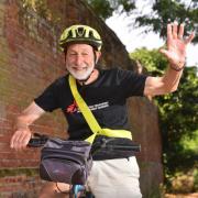 Peter Langford, a retired Vicar from Beccles is in the Manchester area having set off 22 days ago cycle from Lands End to John O'Groats