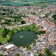 Aerial view of Diss
