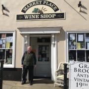 Alexander Carr pictured outside of Market Place Wine Shop in Halesworth