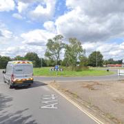 A man was found unconscious on a roundabout in Bungay
